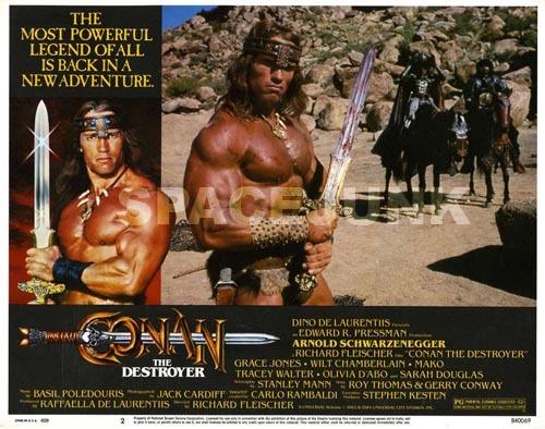 CONAN THE DESTROYER 1984 LOBBY CARD SET SET OF 8 ARNOLD
