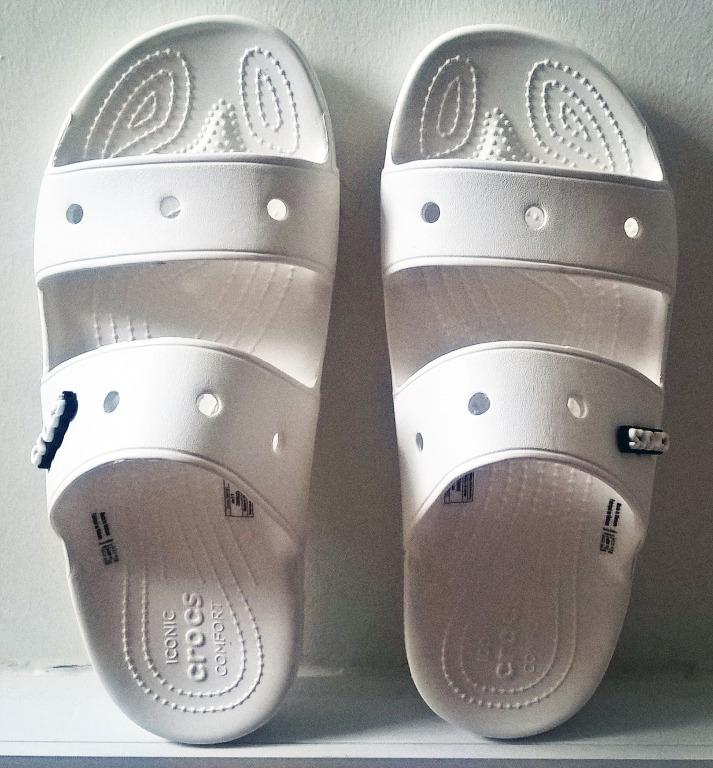 Crocs Sandals (White) Original, Men's Fashion, Footwear, Flipflops and