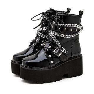 Demonia Women's Black Platform Boots Gothic