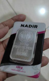 Fine Silver Nadir Murni 100gram new
