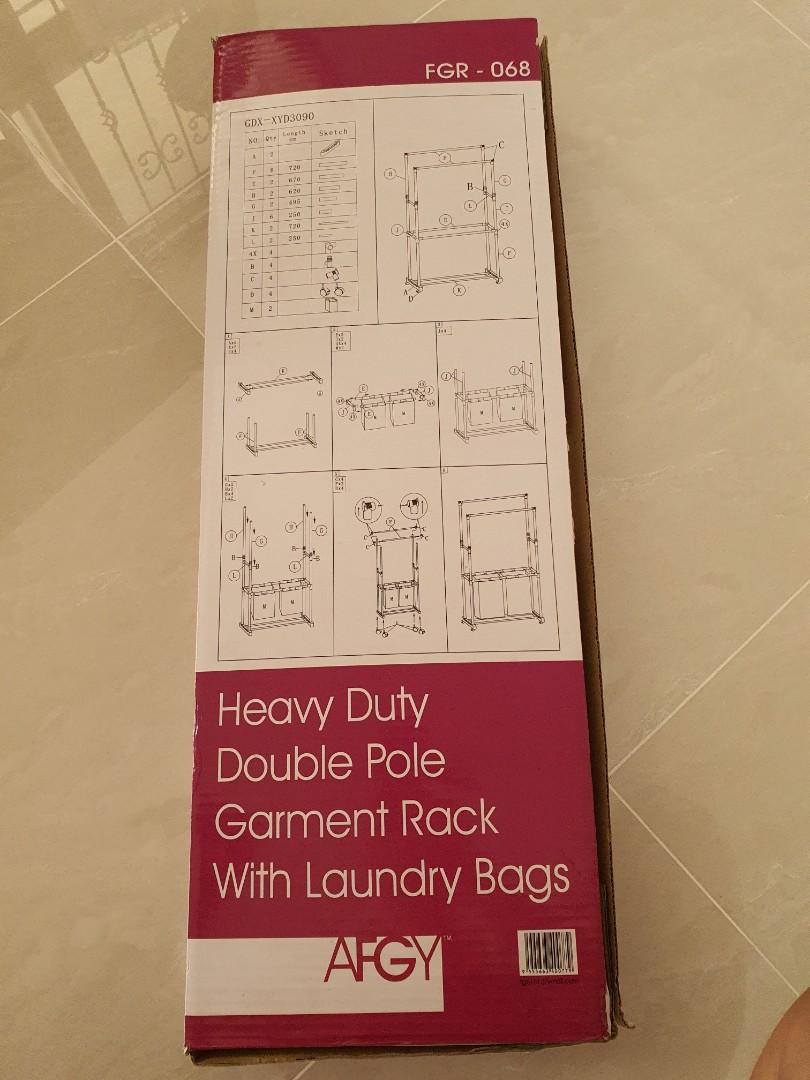 Garment Rack with Laundry Bag, Furniture & Home Living, Home