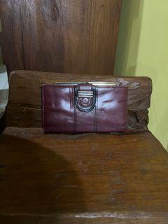 Genuine leather Purple wallet