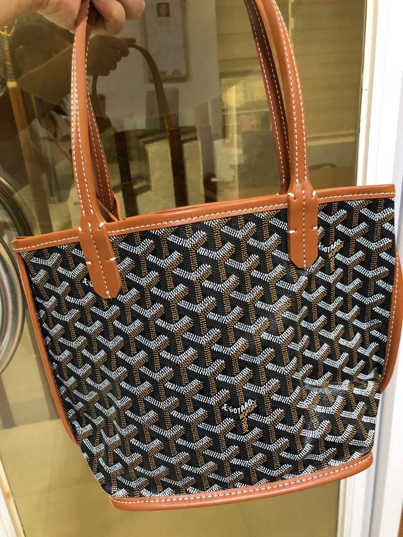 Goyard Anjou Mini Tote Bag in Two tone color, Luxury, Bags