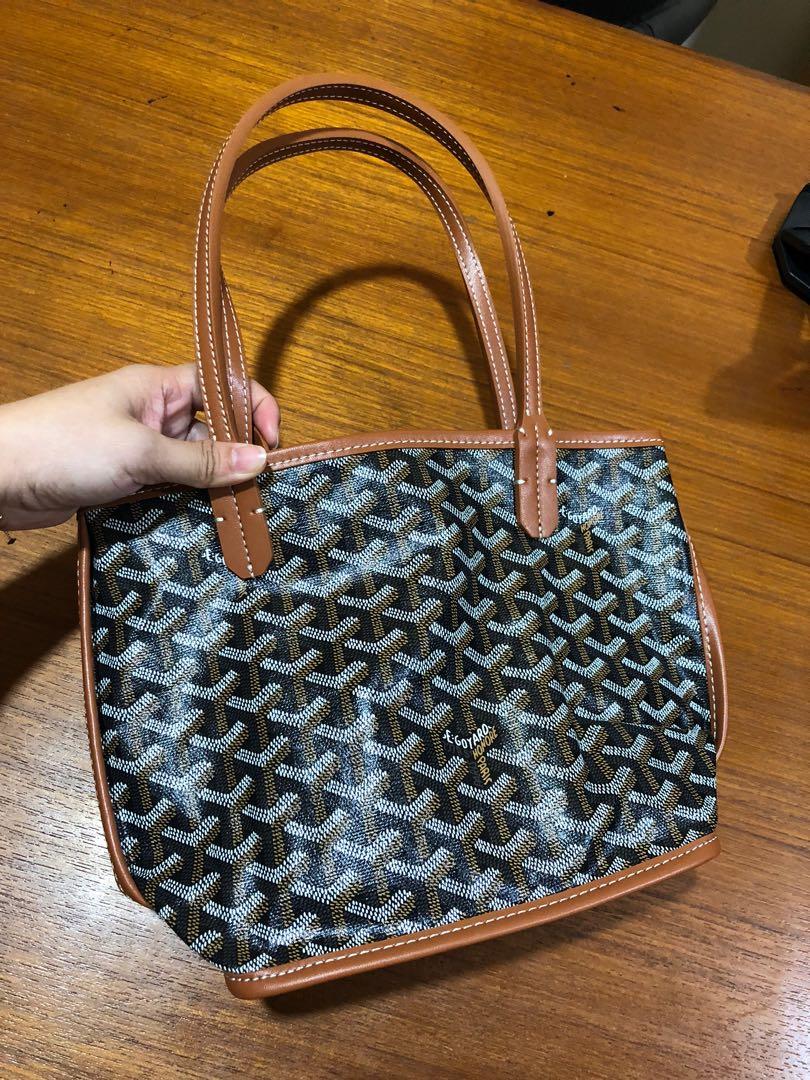 Goyard Anjou Mini Tote Bag in Two tone color, Luxury, Bags & Wallets on  Carousell
