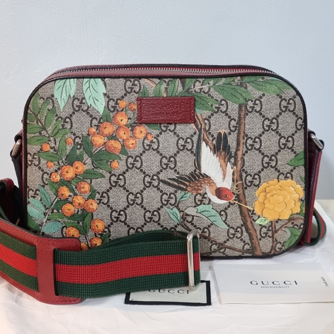 Gucci Tian Monogram Camera Crossbody Bag, Luxury, Bags & Wallets on