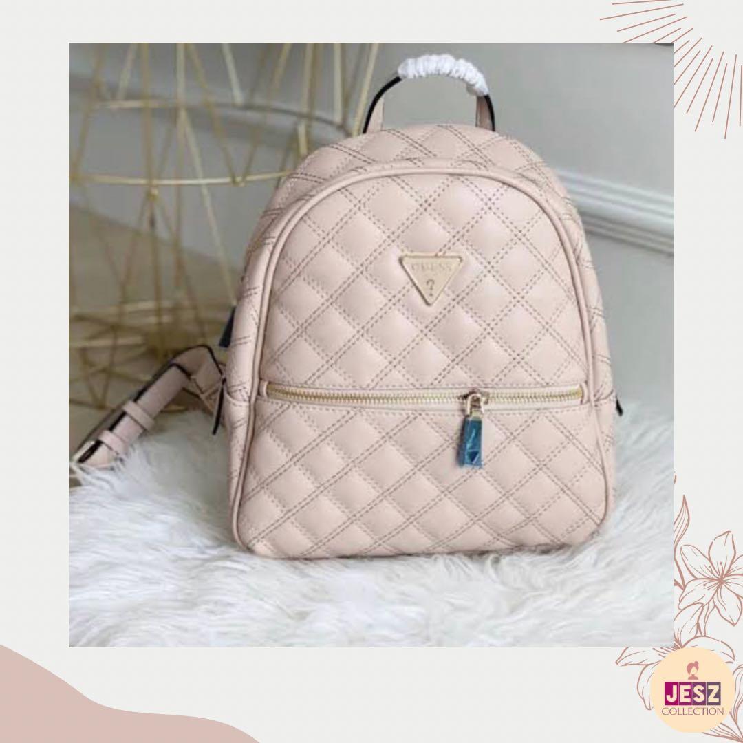 Guess cessily backpack tas ransel wanita pink best quality dan