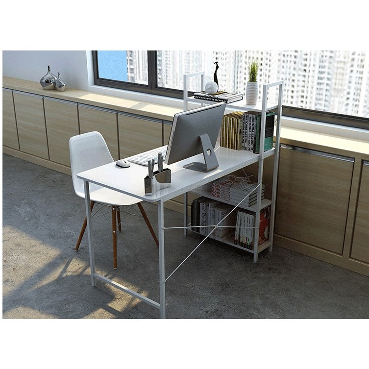 H Design Computer Study Table With Bookshelves, Furniture & Home Living ...