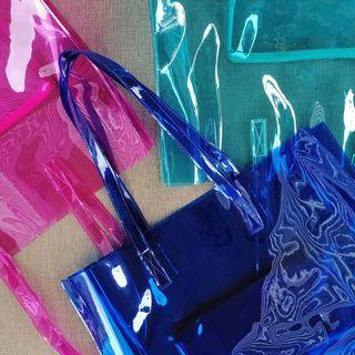 Hampton Tote - PVC Transparent Clear Jelly Beach Tote Bag