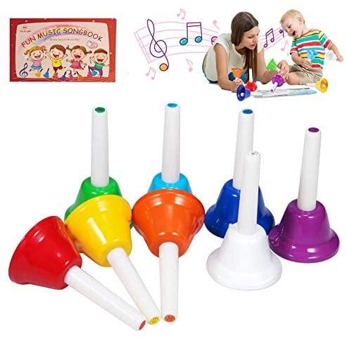 Kids 8 Note Percussion Hand Bell Toy Child Early Educated Musical Instrument Q 