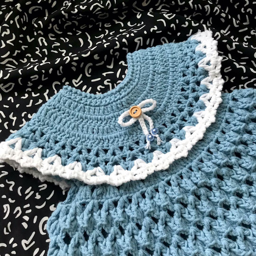 Handmade crochet baby dresses new arrivals
