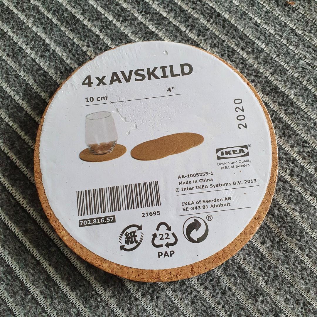 IKEA Avskild Coaster Cork, Furniture & Home Living, Kitchenware & Tableware, Coffee & Tea