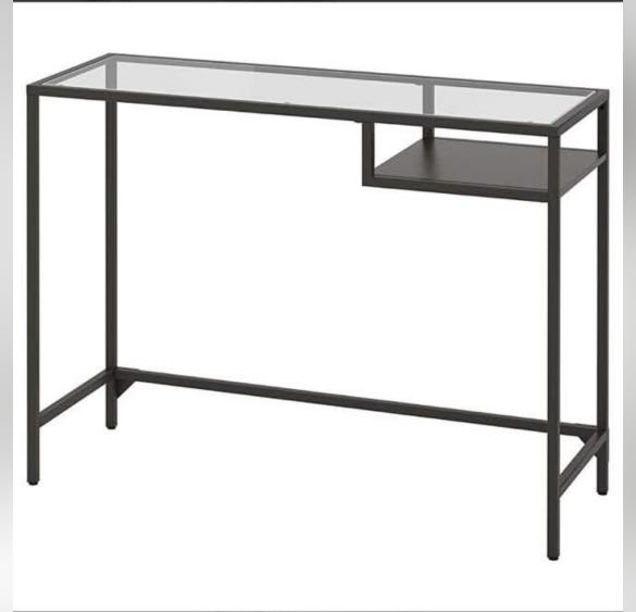 Ikea Laptop Table Glass Furniture Home Living Other On Carou Ikea Laptop Table Glass Furniture, Ikea Black Metal And Glass Desk