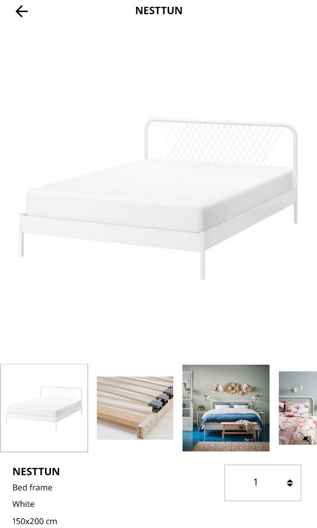 Ikea Nesttun Queen Size bed frame, Furniture & Home Living, Furniture