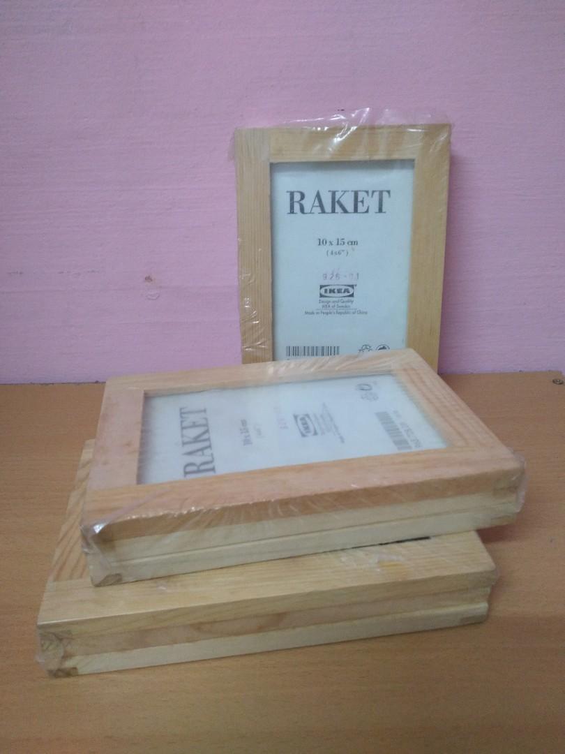 IKEA Raket Wooden Picture Frame (1 set x 3 frames), Furniture & Home