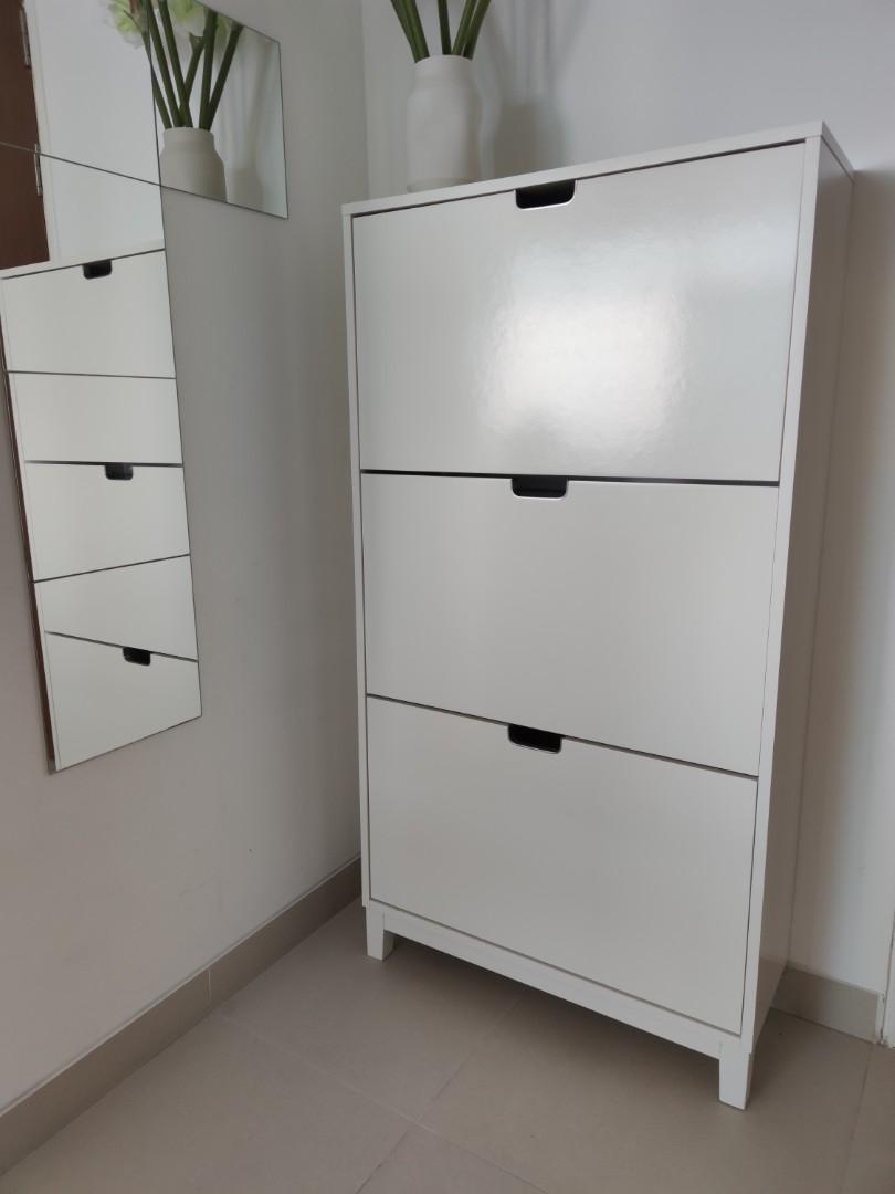 IKEA ST LL Shoe cabinet with 3 compartments Furniture Home