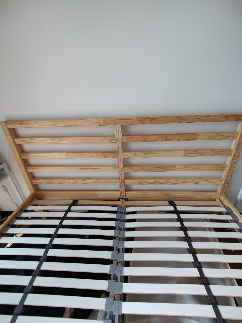 IKEA TARVA Queen bed frame + LONSET, Furniture & Home Living, Furniture