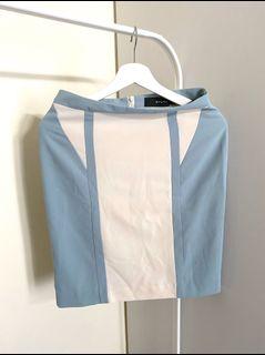 Invio blue x white skirt