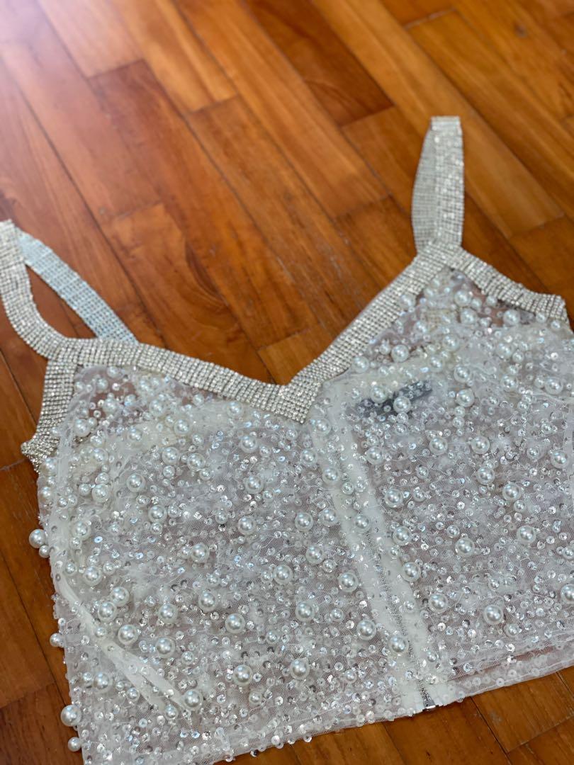 JLUXLABEL sparkly top, Women's Fashion, Tops, Other Tops on ...