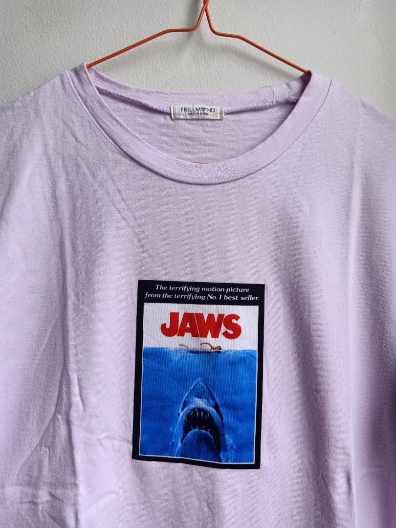 Kaos Oblong Unisex Jaws Tshirt, Fesyen 