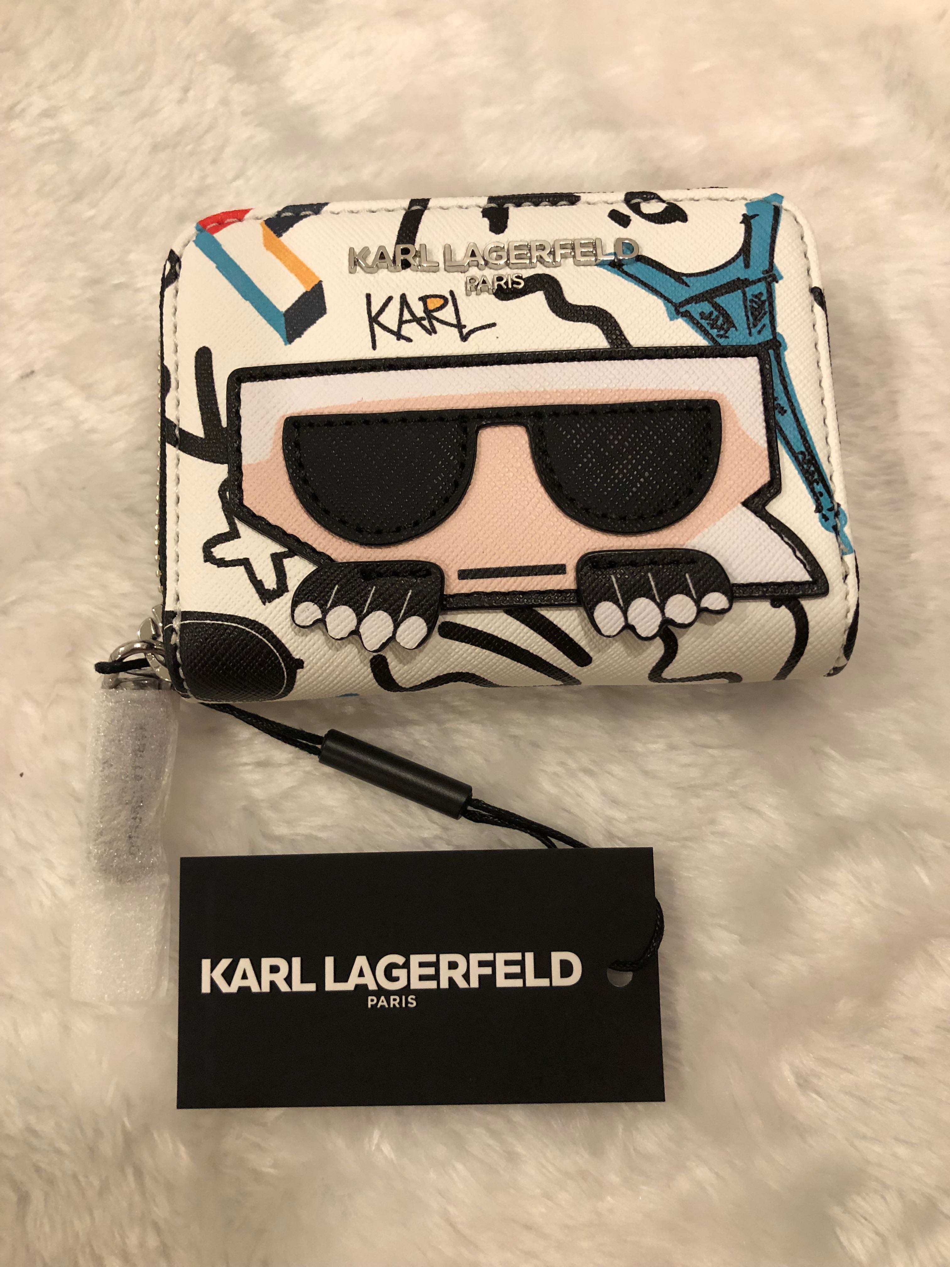 Karl Lagerfeld card holder, Luxury, Bags & Wallets on Carousell