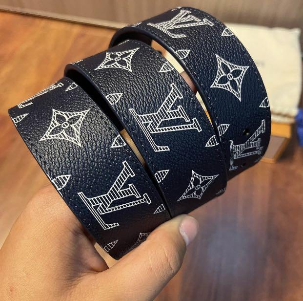 Louis Vuitton Belt Upside Down, Fesyen Pria, Aksesoris, Ikat Pinggang