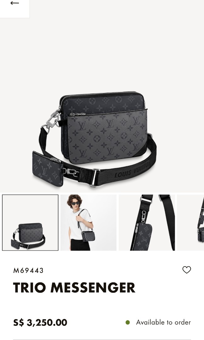 Louis Vuitton men trio messenger sling bag, Men's Fashion, Bags