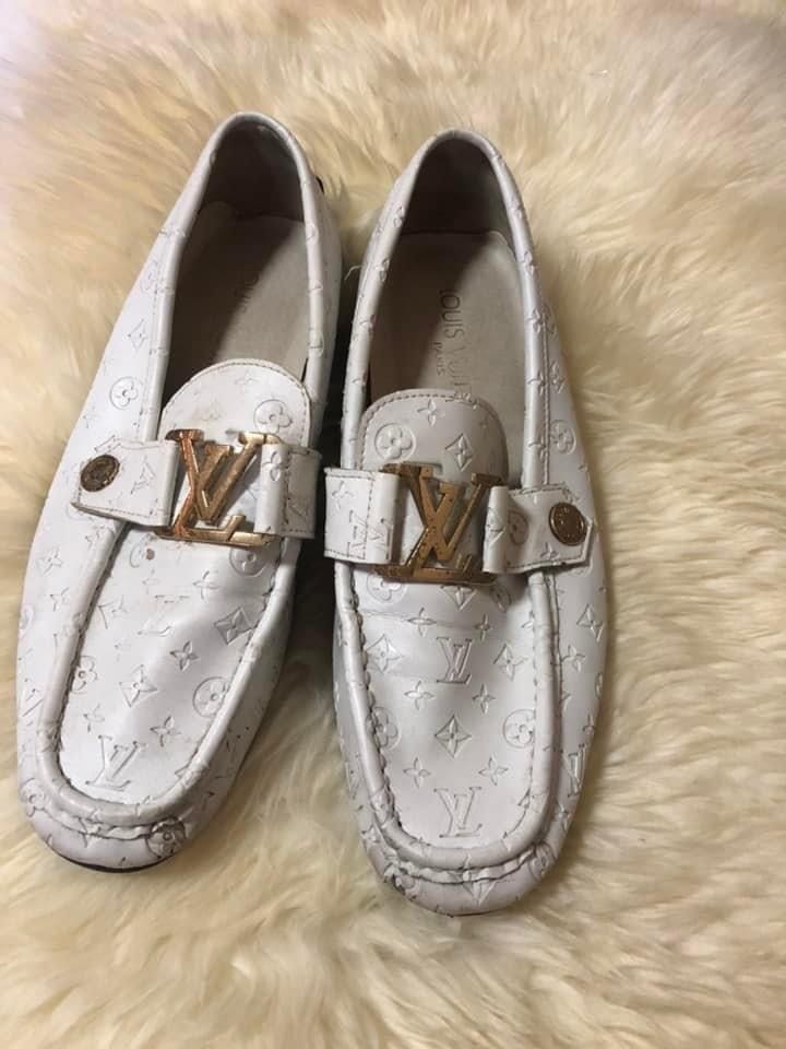 Louis Vuitton White Patent Leather Mobok Driving Loafers Size 8/38.5 -  Yoogi's Closet