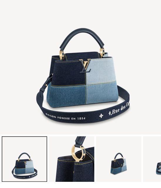 Louis Vuitton Capucines Bag Fringed Denim PM at 1stDibs  capucines nano, louis  vuitton bag denim, louis vuitton capucines bag price