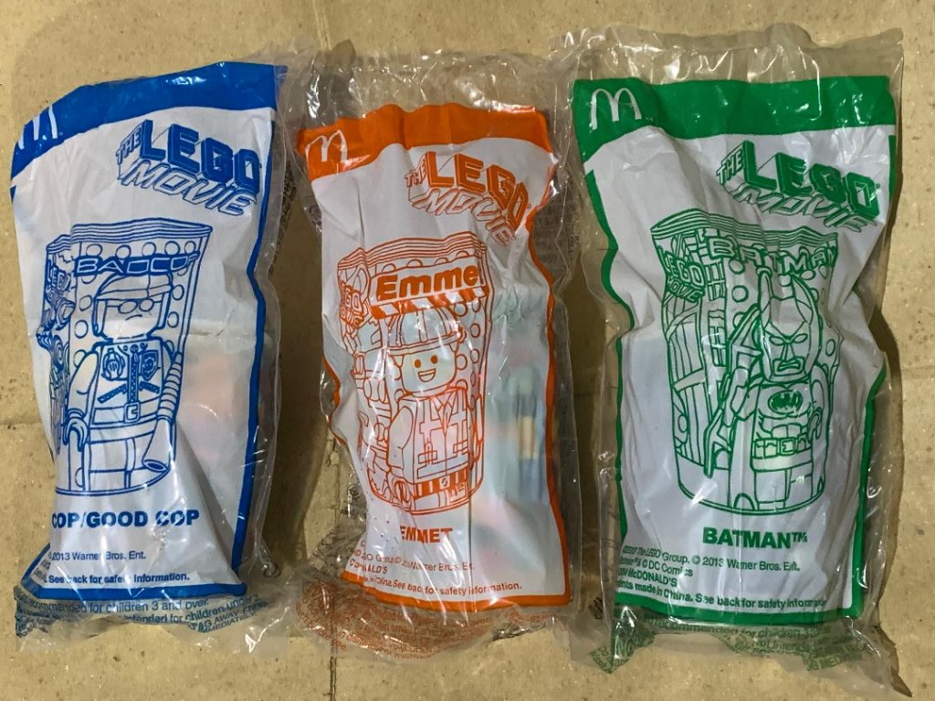 McDONALD'S PHILIPPINES Exclusive Lot of 3 pcs THE LEGO MOVIE LENTICULAR ...