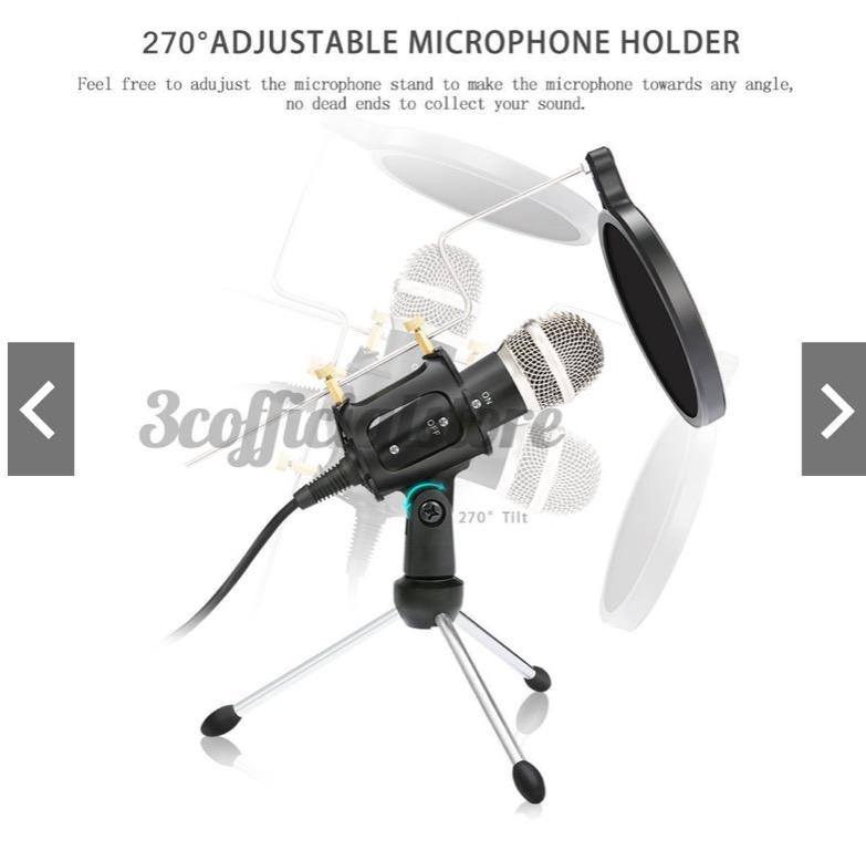Microphone with Condenser compatible for Mobile, Laptop, PC, Tablet (Category: Microphones) located in Quezon City. Submitted by ilablue (Listing ID 1143105414, Image 2). Description: Microphone with Condenser compatible for Mobile, Laptop, PC, Tablet 270 degrees adjustable microphone stand/holder Brand new No flaws Works perfectly fine RFS: Bought here from shopee but bought the wrong variation hence, selling the item.