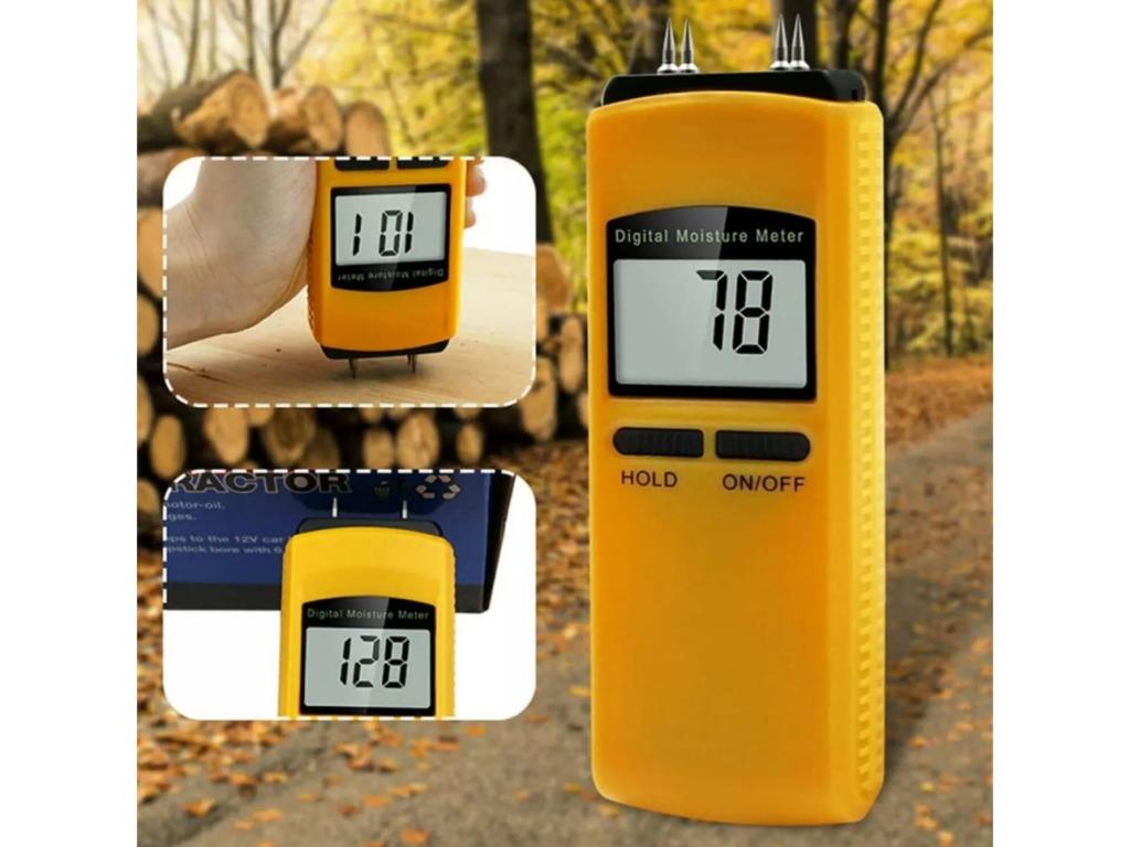 Moisture Meter 4 Pin Digital Moisture Meter Damp Detector Humidity