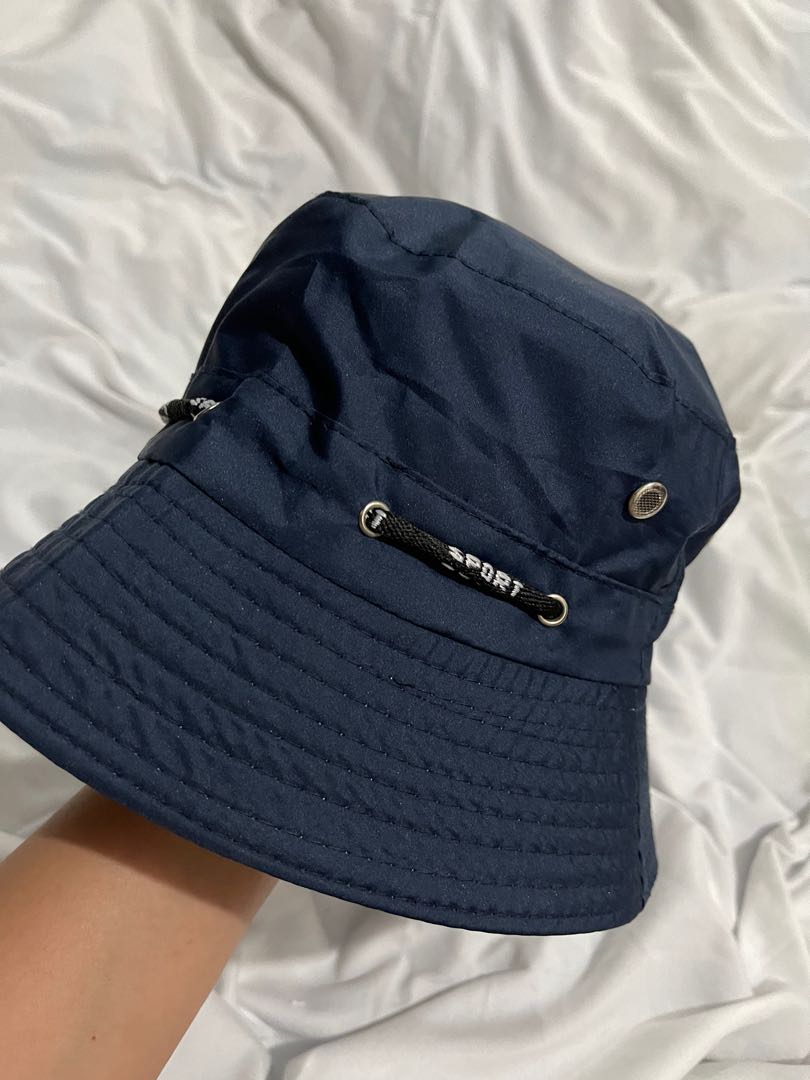 Navy blue bucket hat, Men's Fashion, Watches & Accessories, Caps & Hats
