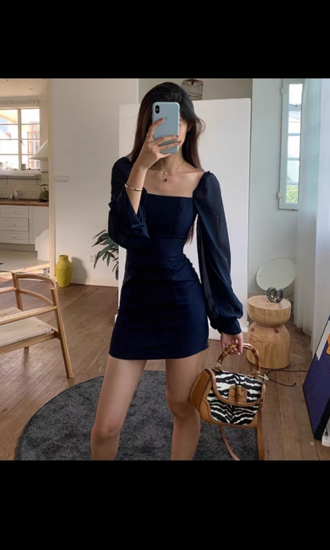 Cute navy dresses clearance