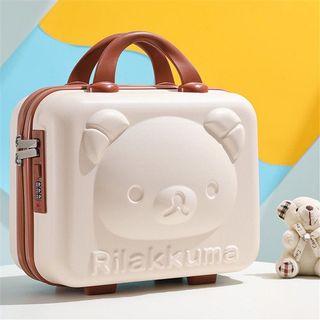New Style Portable Cosmetic Case 14-Inch Suitcase Cartoon Bear Cute Lightweight Mini Storage Bag Password Box 16-Inch