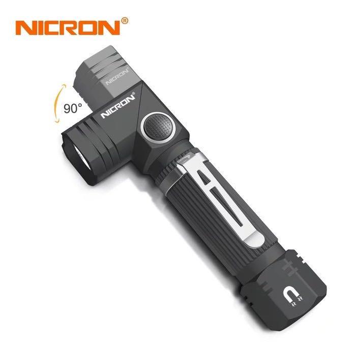 Nicron N7 (B74e) Super Bright LED Flashlight 90 DEGREE Magnets, Car ...