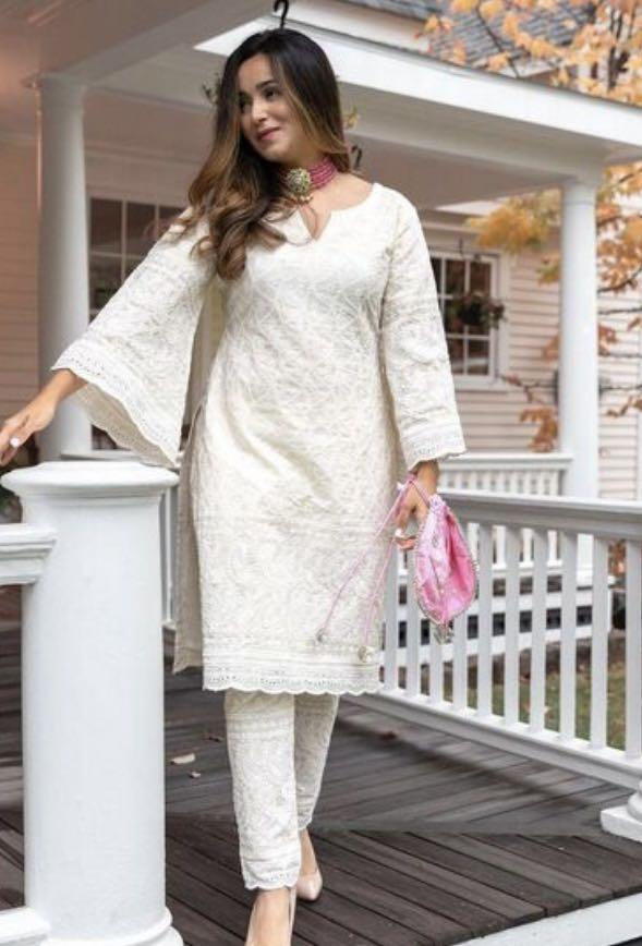 White dress kurta cheap