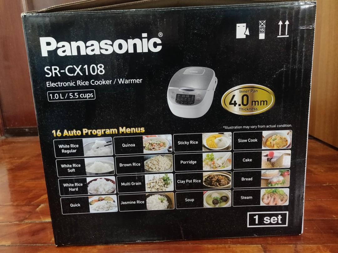 Panasonic SRCX108SSH Fuzzy Logic Rice Cooker (1.0L), TV & Home