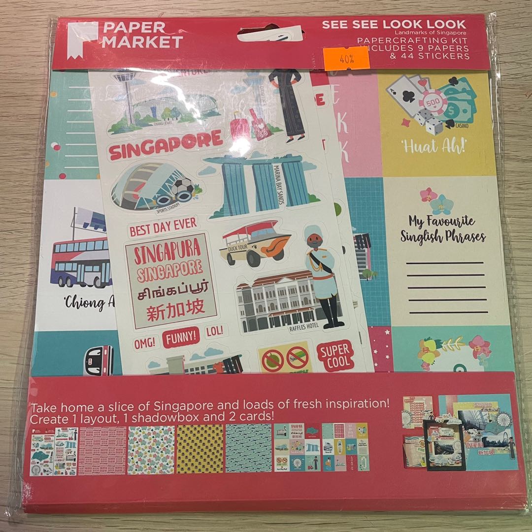 Paper market SINGAPORE scrapbook kit, Hobbies & Toys, Stationery