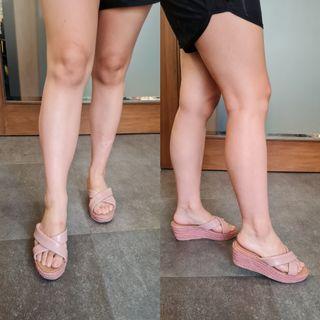 pink espadrille wedge sandals