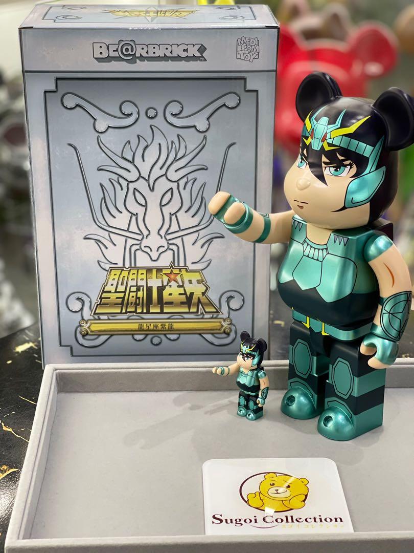 [In Stock] BE@RBRICK x Saint Seiya Shiryu 100%+400% set bearbrick 圣斗士星矢 紫龙