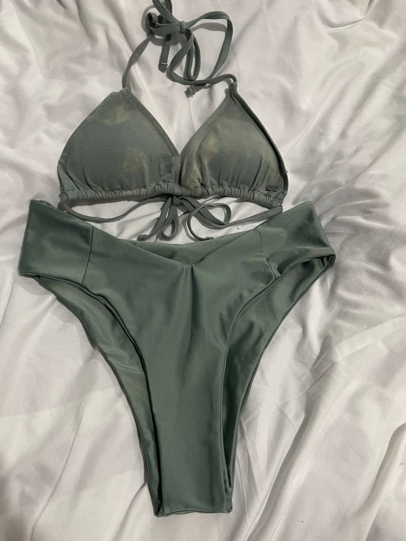 Sage green bikini, Women's Fashion, Swimwear, Bikinis & Swimsuits on