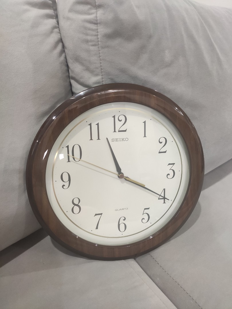Seiko Wall Clock Japan Movement, Furniture & Home Living, Home Decor