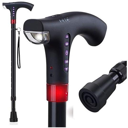 Smart Walking Stick Radio Fall Alert Lights Help Eldery Safety, Health ...