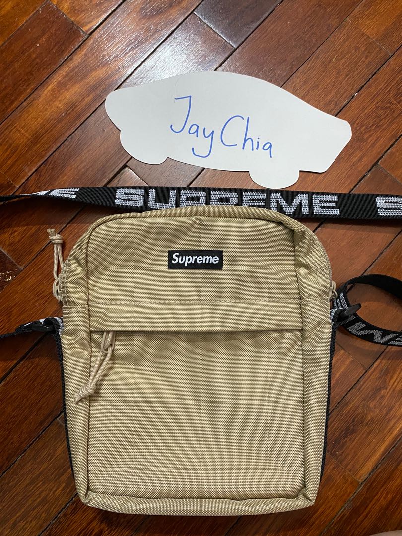 supreme side bag tan