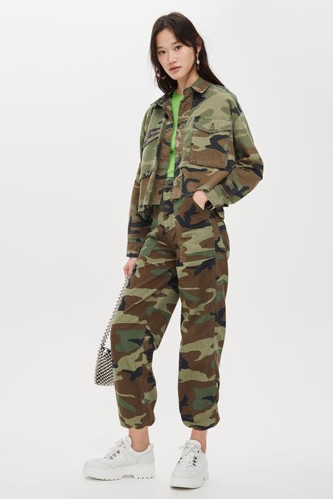 Topshop on sale camo joggers