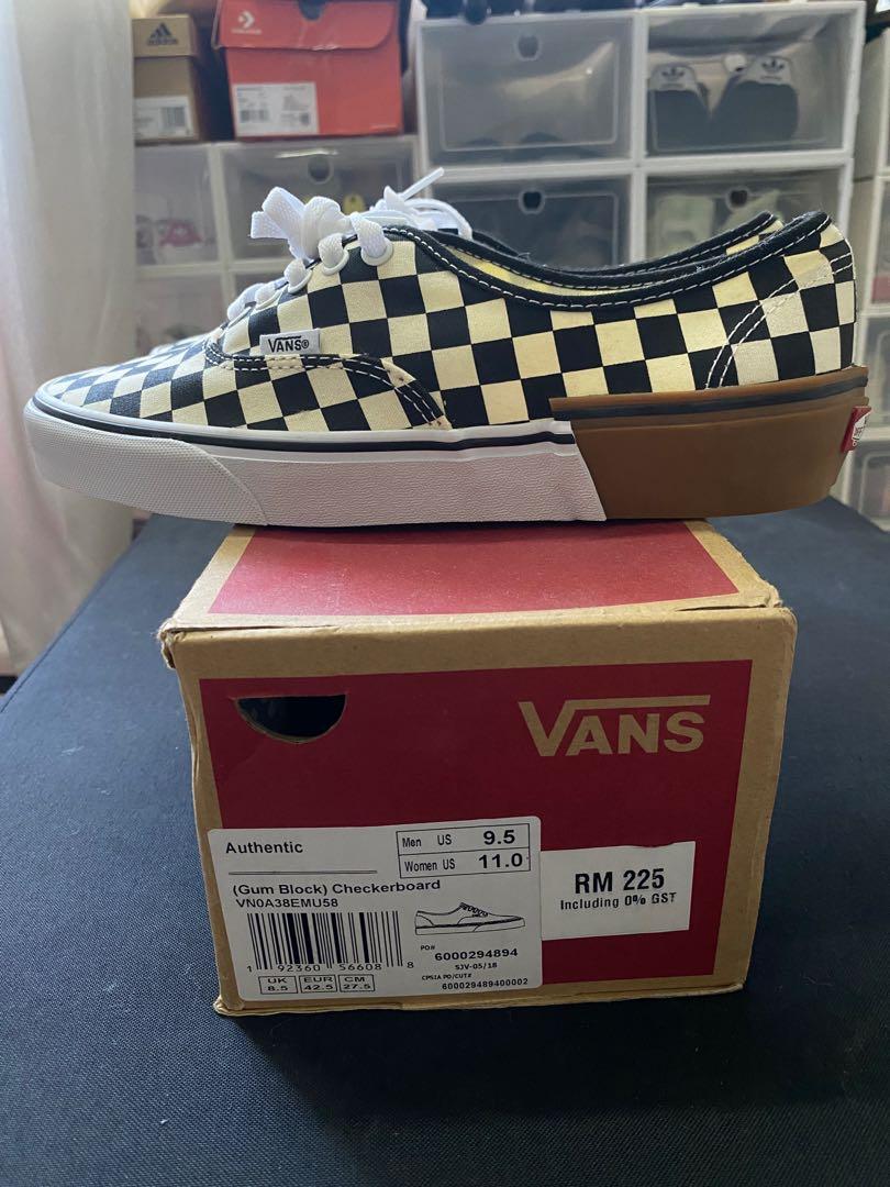 Vans authentic sales gum block checkerboard