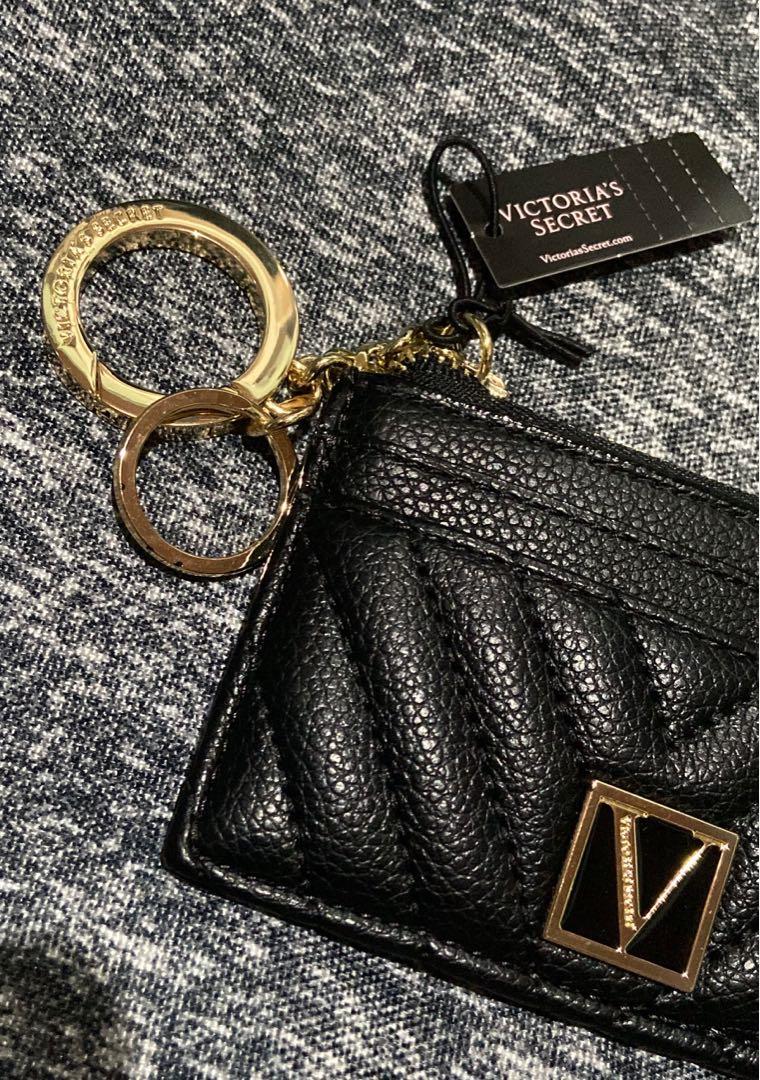 Victoria's Secret The Victoria Card Case Keychain, Black Lily