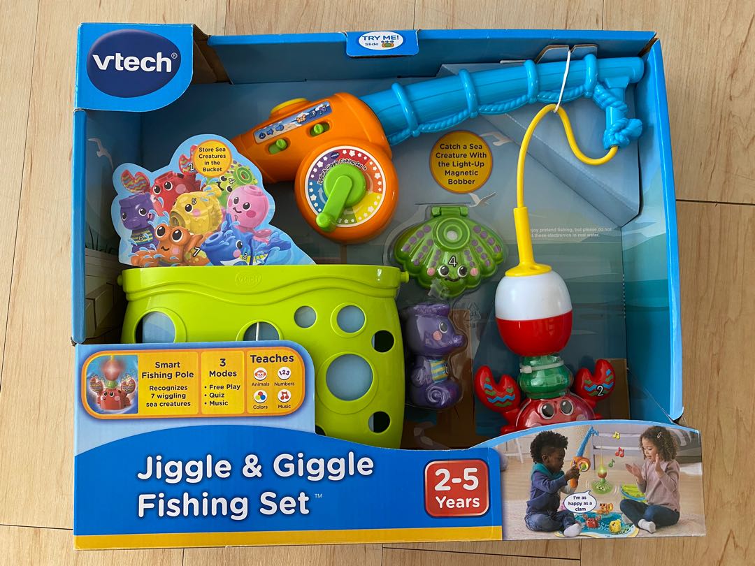 VTech jiggle & giggle fishing set 釣魚遊戲, 興趣及遊戲, 玩具& 遊戲類- Carousell