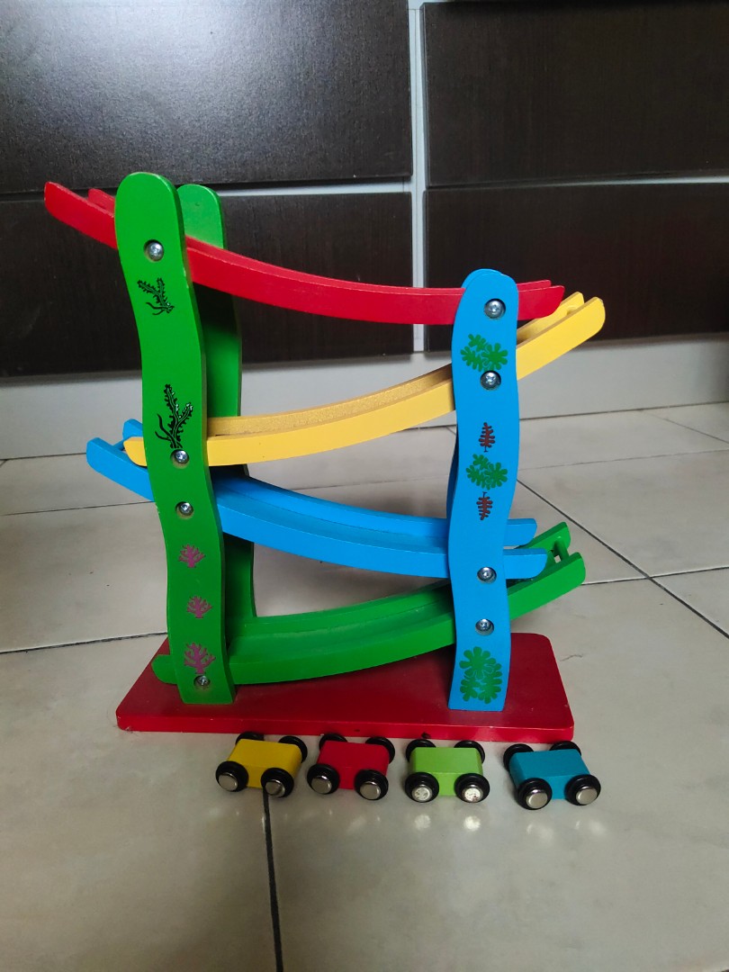 Wooden Car Slide, Babies & Kids, Infant Playtime on Carousell