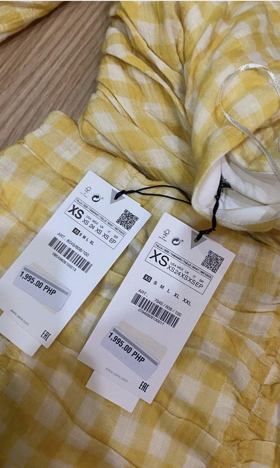 ZARA Gingham Co Ords SET, Women's Fashion, Dresses & Sets, Sets or Coordinates on Carousell